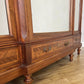 Wardrobe Antique French Style Three Door Inlaid Burr Mirrored Armoire LOT 6163