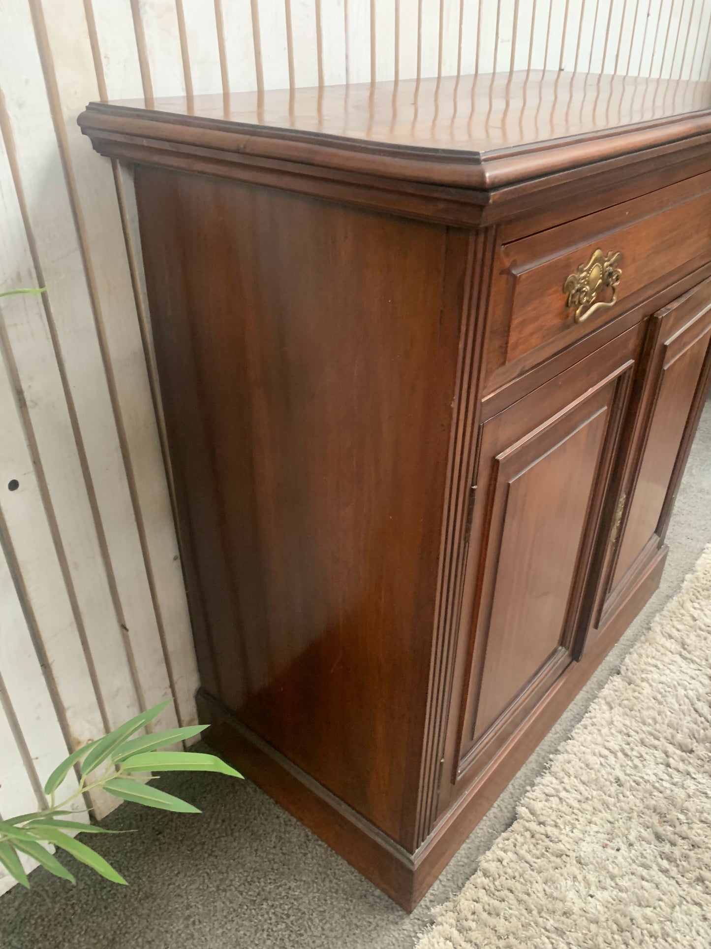Antique Leeds Co-op Mahogany Flip-Top Server / Sideboard - "Our Own Make"
