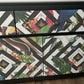 Solid Oak Vintage Sideboard Upcycled Painted Black. Animal Bird Geometric Print
