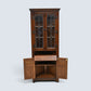 Old Charm Corner Display Cabinet with Leaded Glass Tudor Brown FREE UK Delivery*
