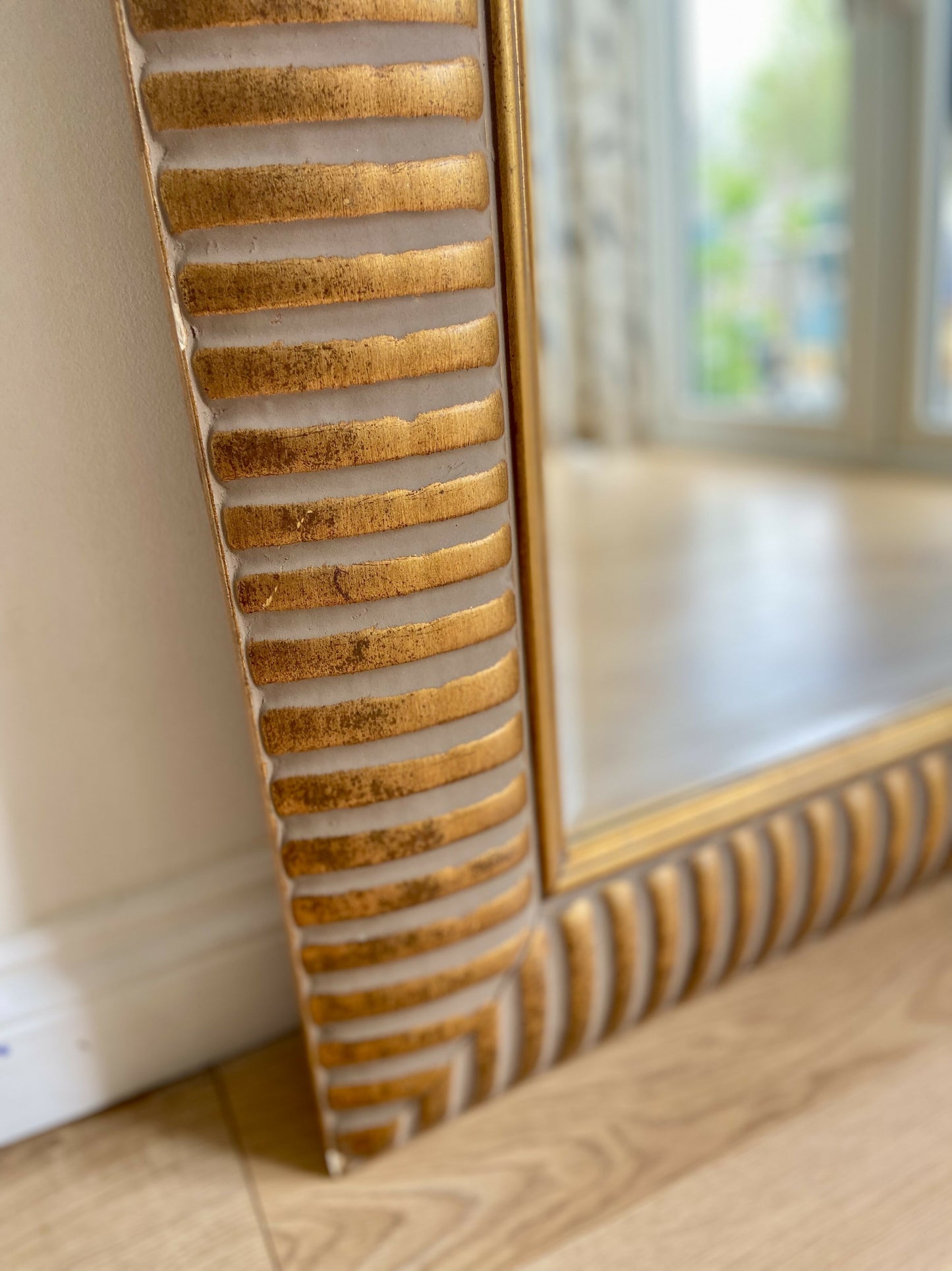 Vintage Mirror with Ornate Gold Frame.Inspired by Ancient Egyptian Art