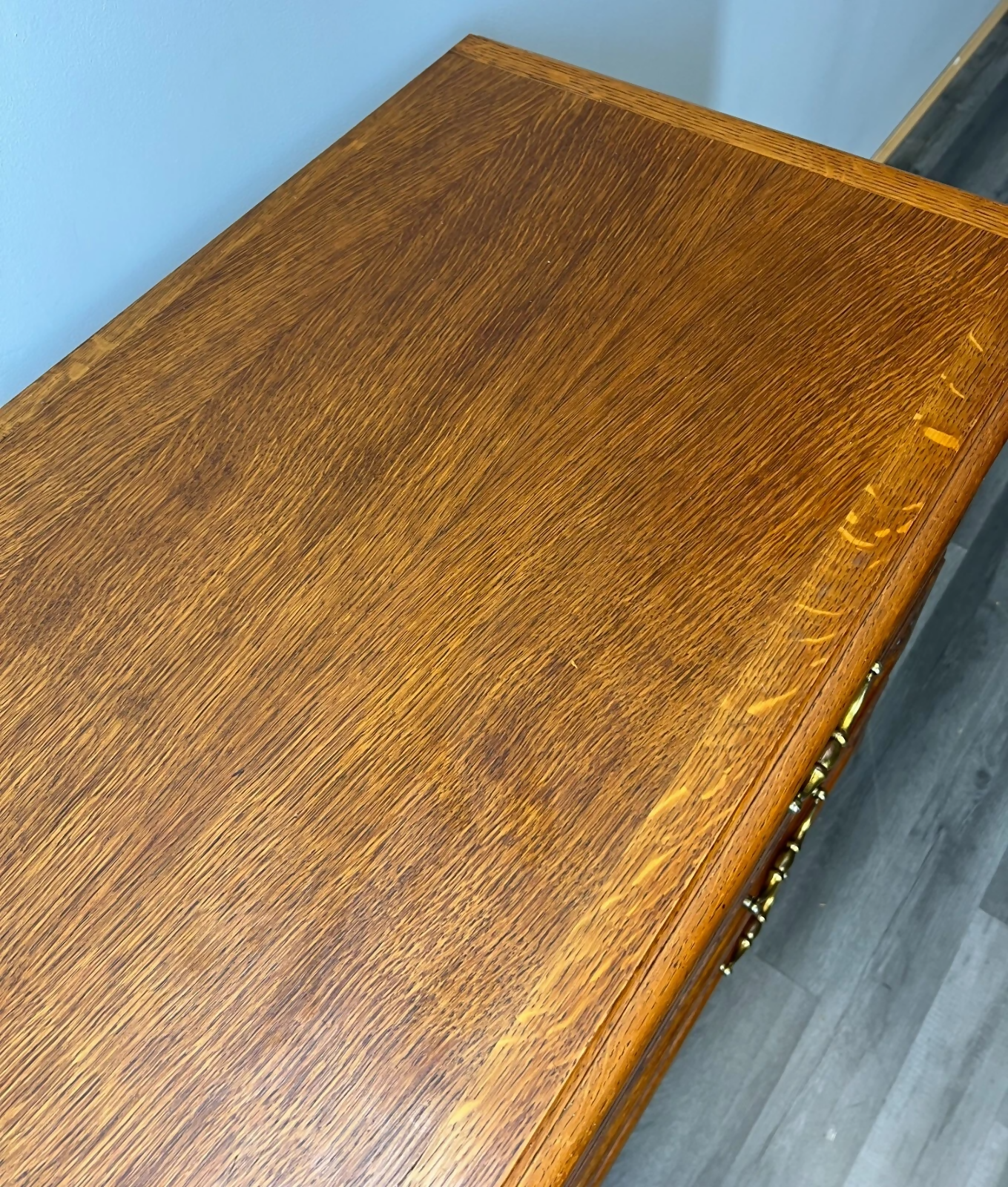 Chest of Drawers Vintage French Louis XVI Style Oak 3 Drawers Cabinet LOT 3770