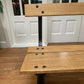 Black Cast Iron Very Heavy Garden Park Bench fully restored Oak Wood
