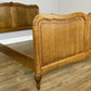 Bed Vintage French Louis Style Oak Double Bed Frame Carved Headboard LOT 6388