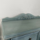 Vintage Solid Pine Cabinet | Hand Painted Duck Egg Blue Cupboard | Floral Decoupage Interior | UK Delivery Included