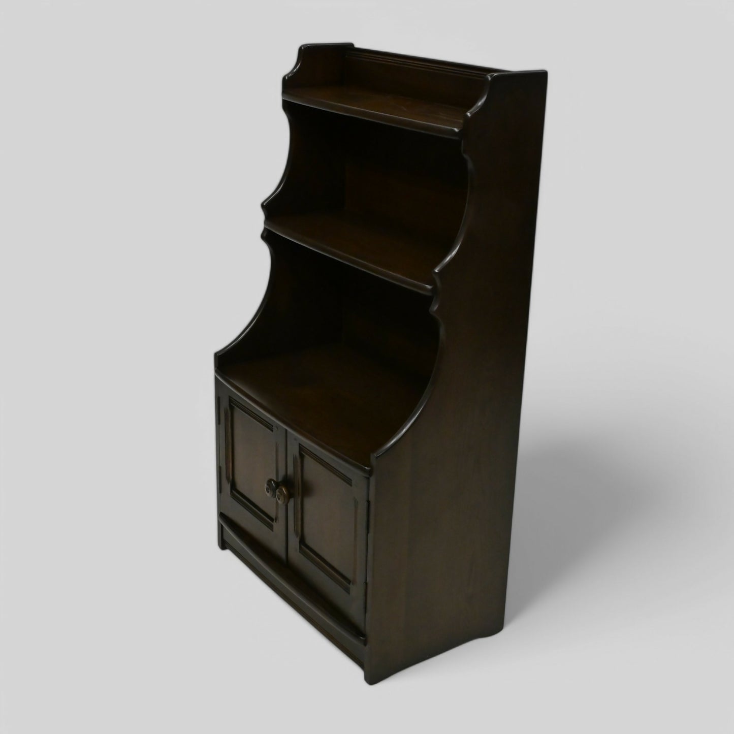 Ercol Waterfall Bookcase 2 Shelves And Cupboard Traditional FREE UK* Delivery. SBR10069/1202E