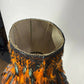 Vintage Barley Twist Standard Lamp with Handmade Feather Shade