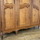 Wardrobe Vintage French Louis XVI Style Four Door Oak Carved Armoire LOT 6412