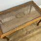 Coffee Table Vintage French Style Oak Carved Glass Top Side Table LOT 6310