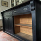 Vintage Victorian Painted Solid Pine Dresser Sliding Door Cupboard