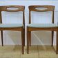 vintage dining chairs Johanes Andersen for Uldum Mobelfabrik teak mid century made in Denmark