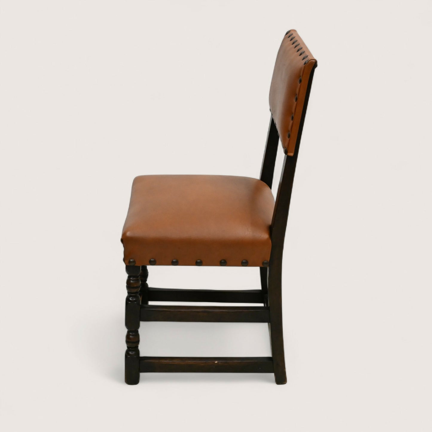 5 Skull/Ercol Dining Chairs Studded Burnt Orange Faux Leather FREE UK Delivery*. SBR10814/0808E
