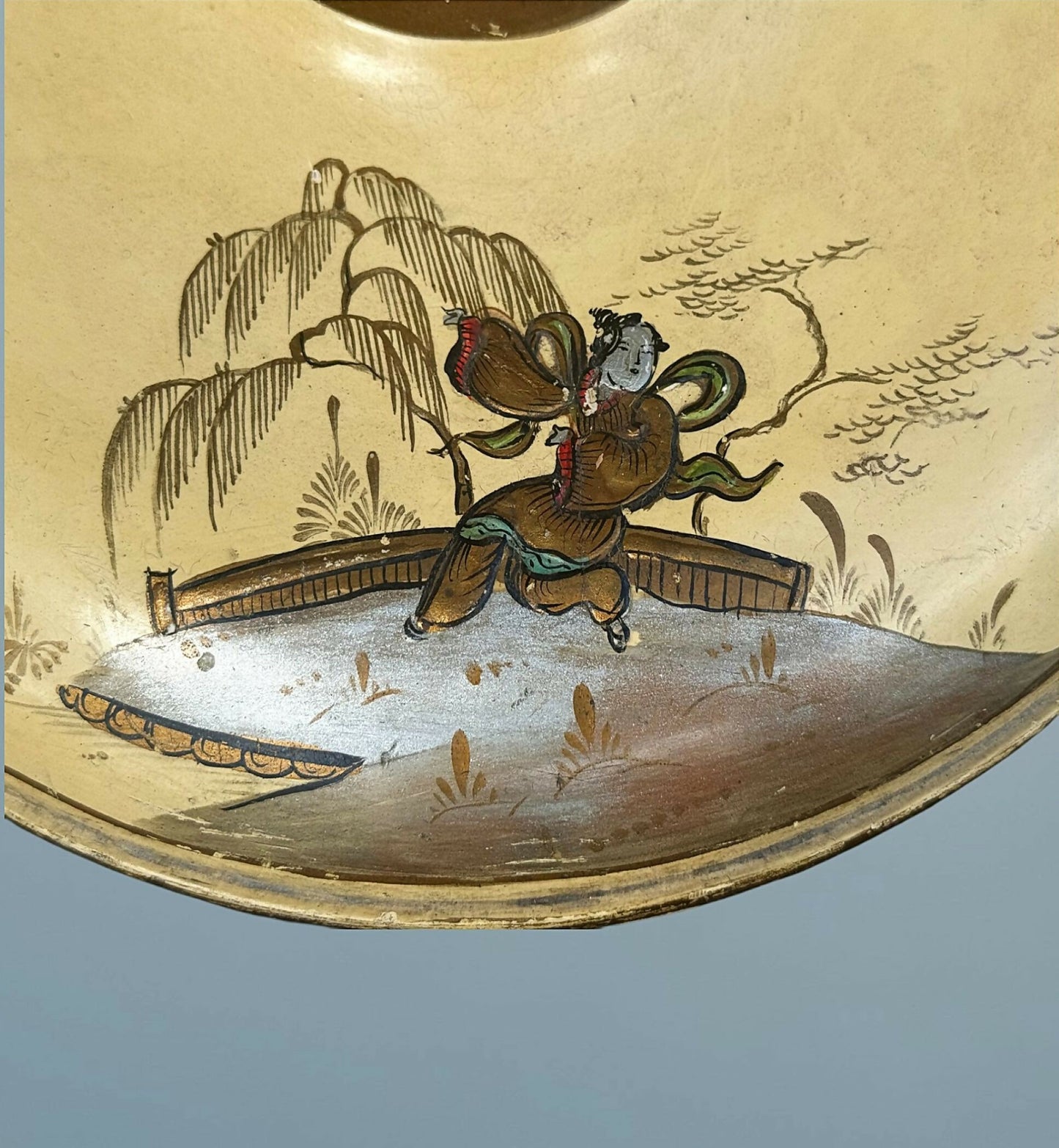 Lacquered Chinoiserie Standard Lamp Circa 1930