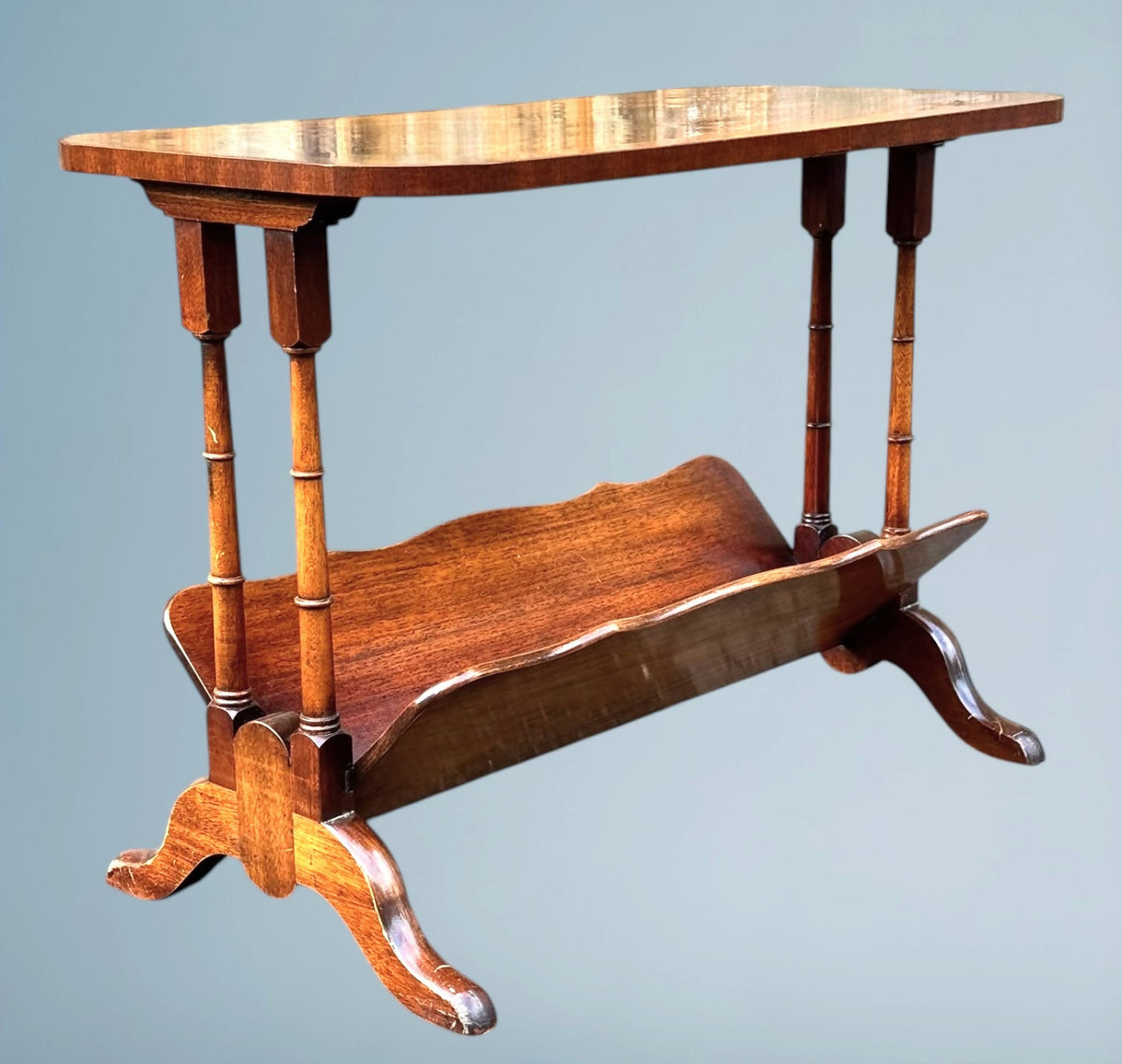 Reprodux Bevan Funnel Figured Mahogany Magazine Table