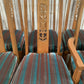 Large Solid Oak Extending Dining Table and 8 Chairs Set – Carved High Back,