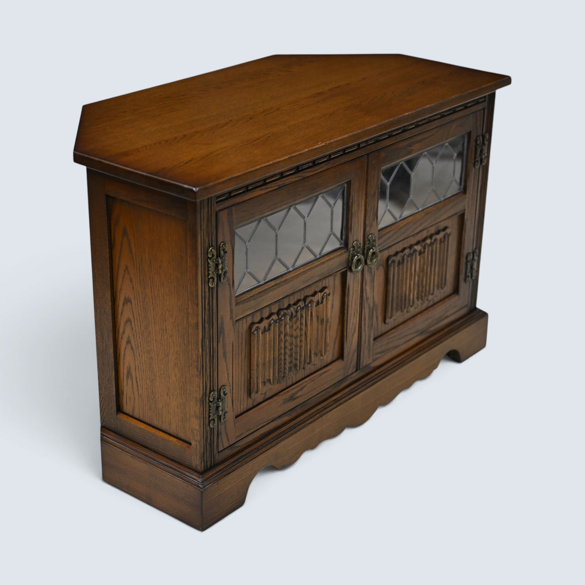 Old Charm Corner TV/Video Cabinet Light Oak Finish Model 2264 FREE UK Delivery*