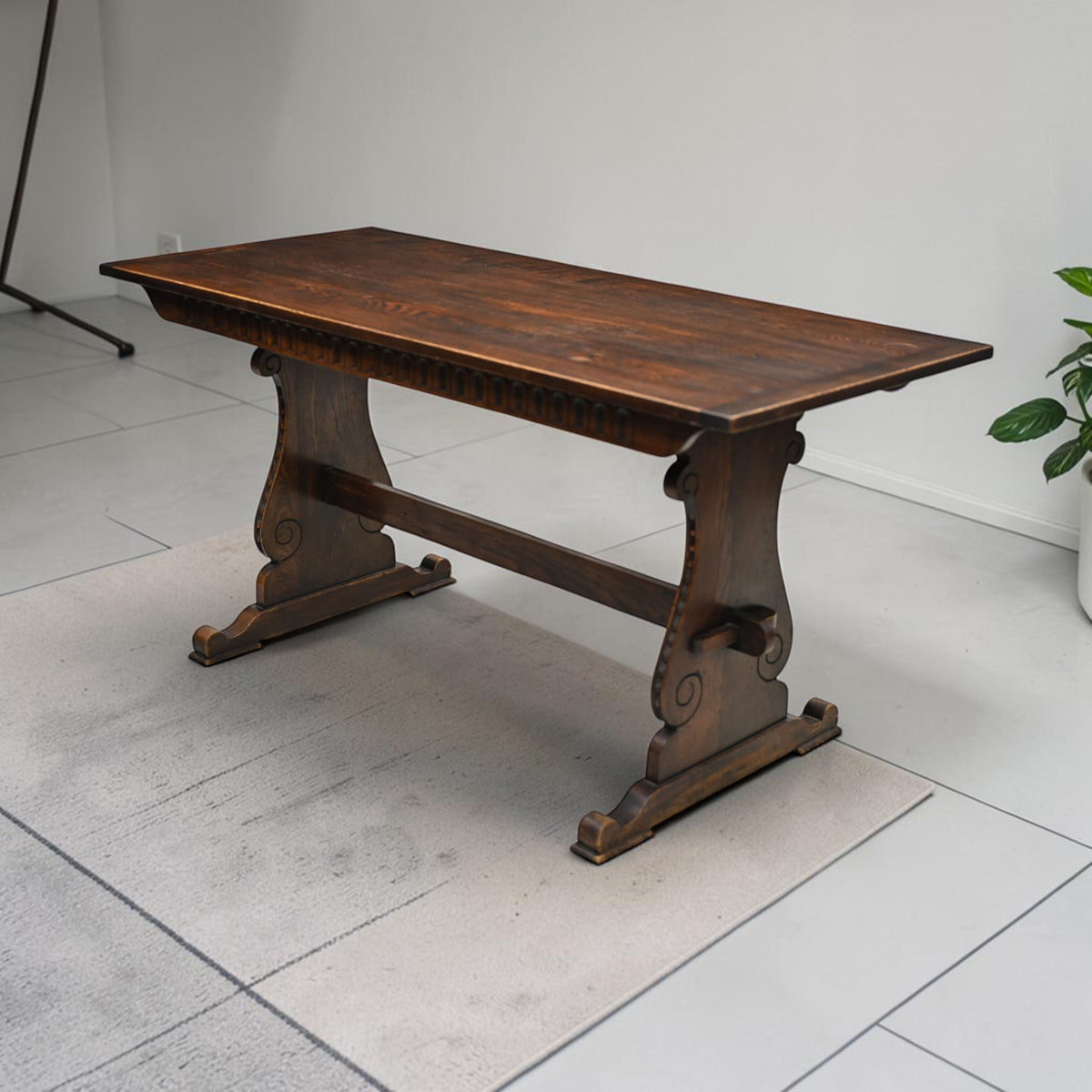 Maple & Co Solid Oak Dining Table Refectory Style 1920s/30s FREE UK Delivery*