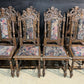 Set 8 French Carved Oak Dining Chairs