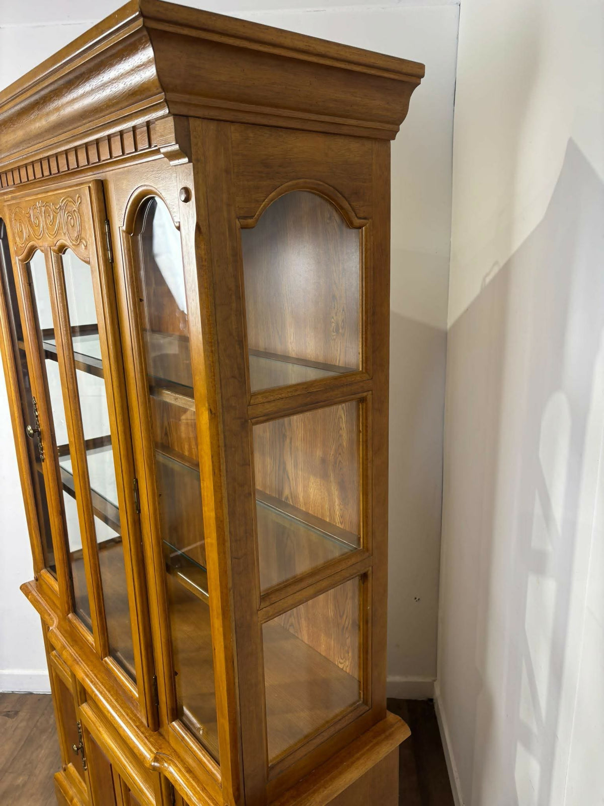 Contemporary Oak Glazed Display Cabinet