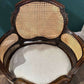 Pair Of French Louis XV Style Walnut Bergere Elbow Chairsxx