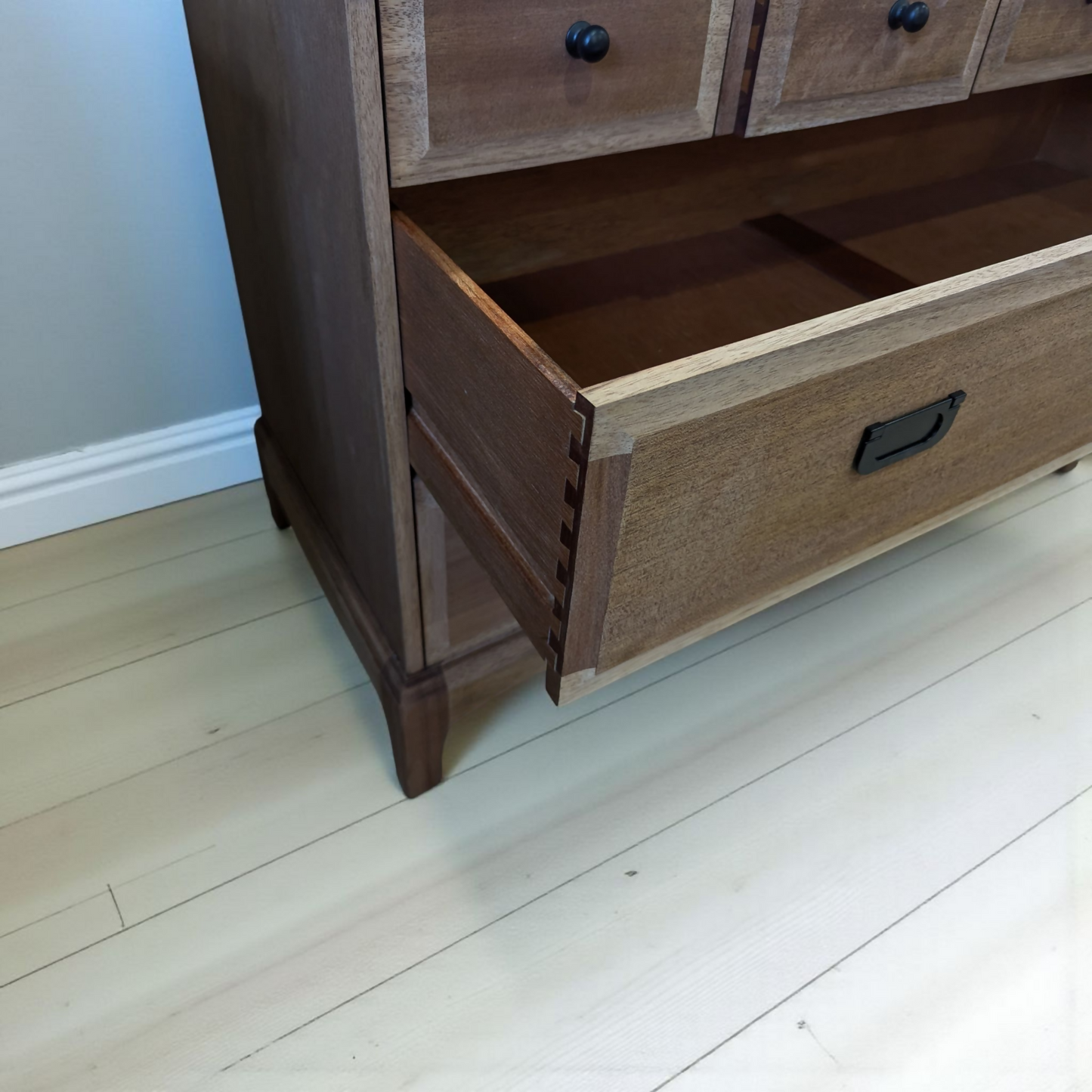 Large vintage chest of drawers stag minstrel 6 drawers restored