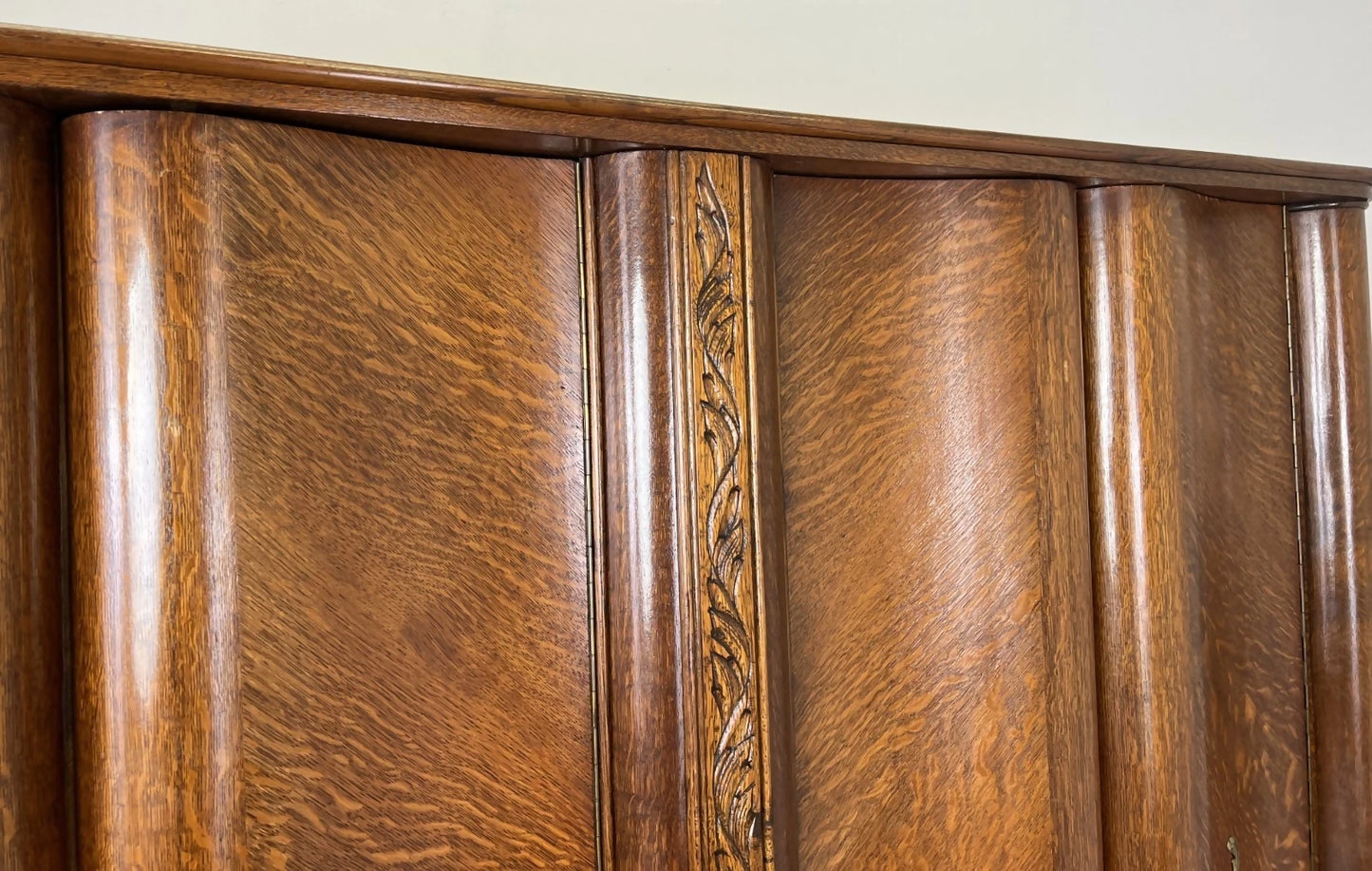 Wardrobe Vintage French Style Four Door Carved Armoire Cabinet LOT 6146