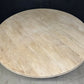 Large Round Oak Farmhouse Dining Table