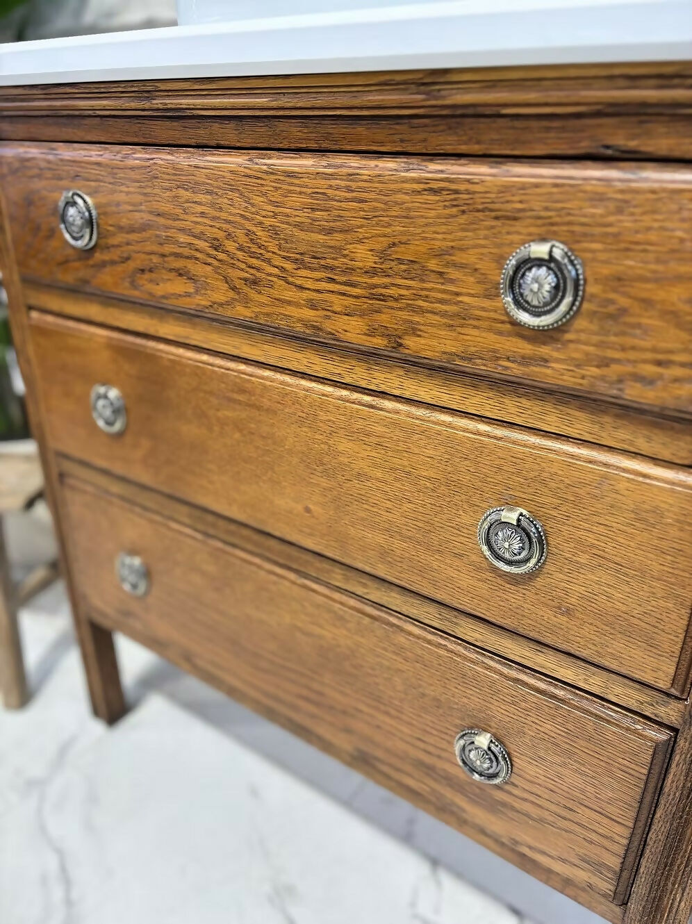 Traditional Bathroom Wooden Vintage Vanity Unit - Alfred The Great