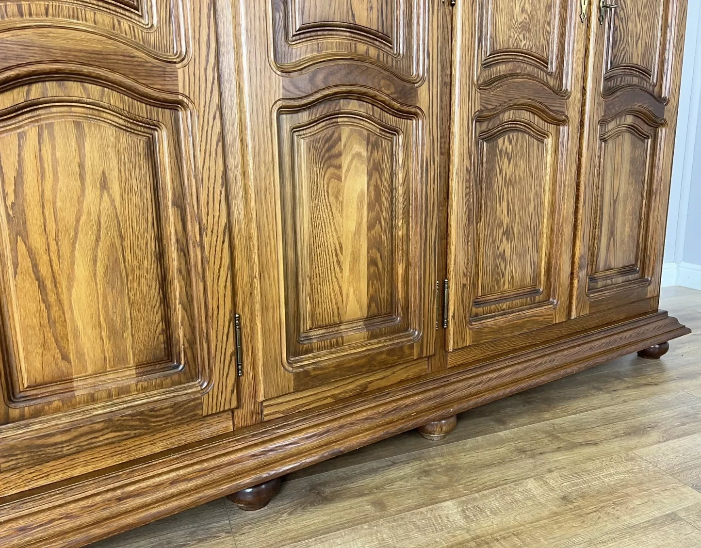 Wardrobe Vintage French Style Five Door Carved Large Storage Armoire LOT 4987