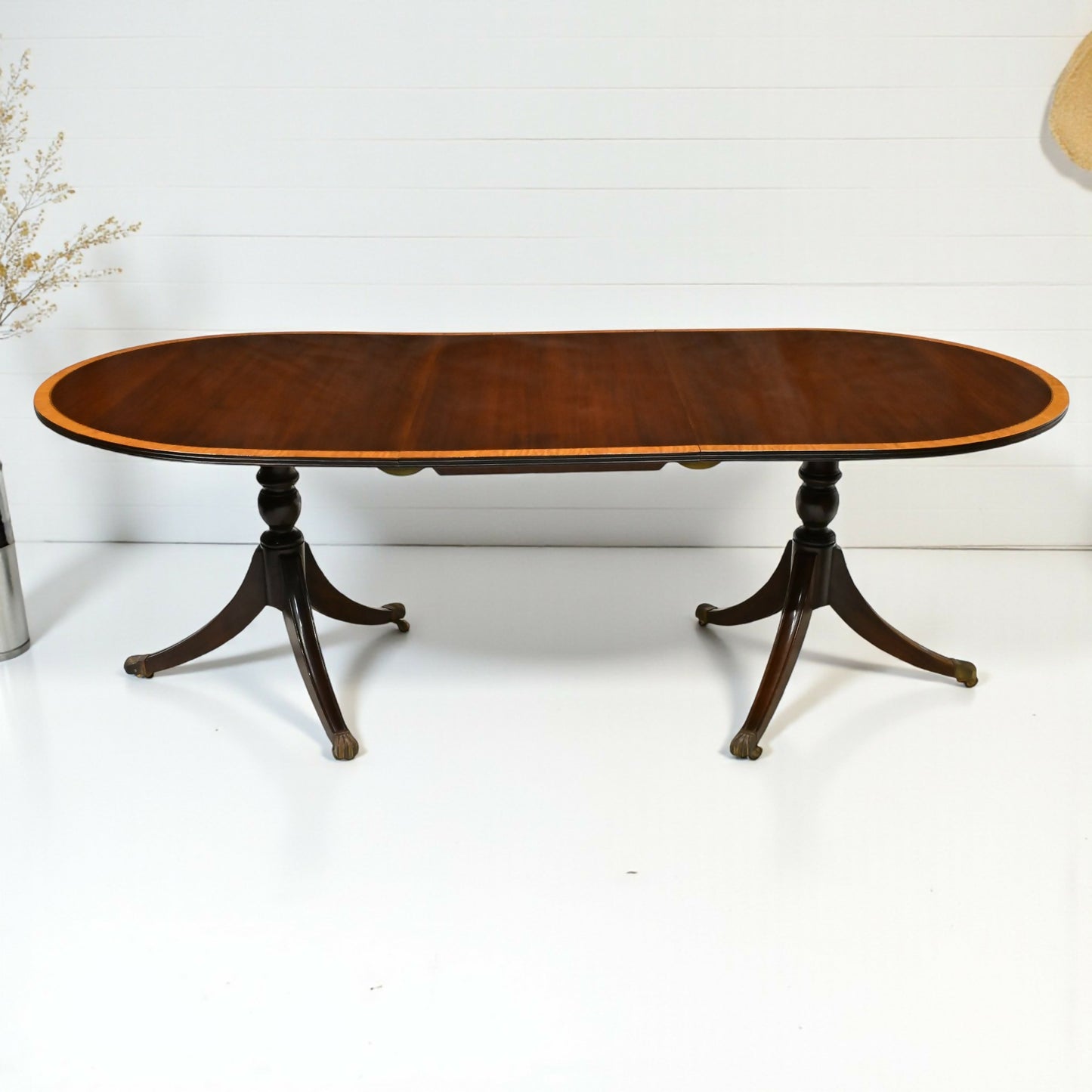 Regency Style Dining Table Mahogany D End Twin Pedestal Seats 8 FREE UK Delivery. SBR10853/2108E