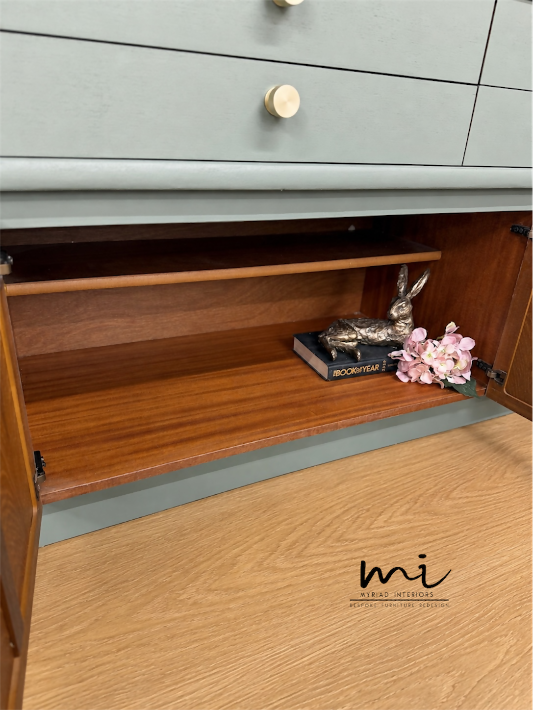 Vintage sage green Nathan sideboard, TV Stand, media centre, retro, console table, drinks cabinet, cocktail, drawer, cupboard Mid century