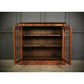 Vintage Victorian Glazed Figured Walnut Bookcase Display Cabinet