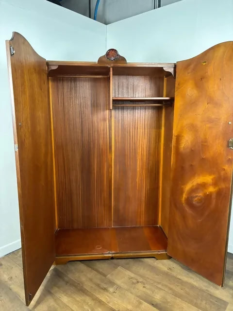Vintage Walnut Double Wardrobe