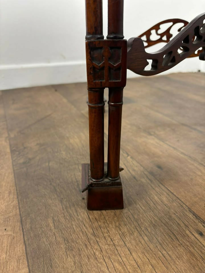 Reproduction Mahogany Chippendale Style Silver Table
