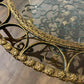 Ornate Reproduction Glass Topped Gilt Metal Framed Centre Table