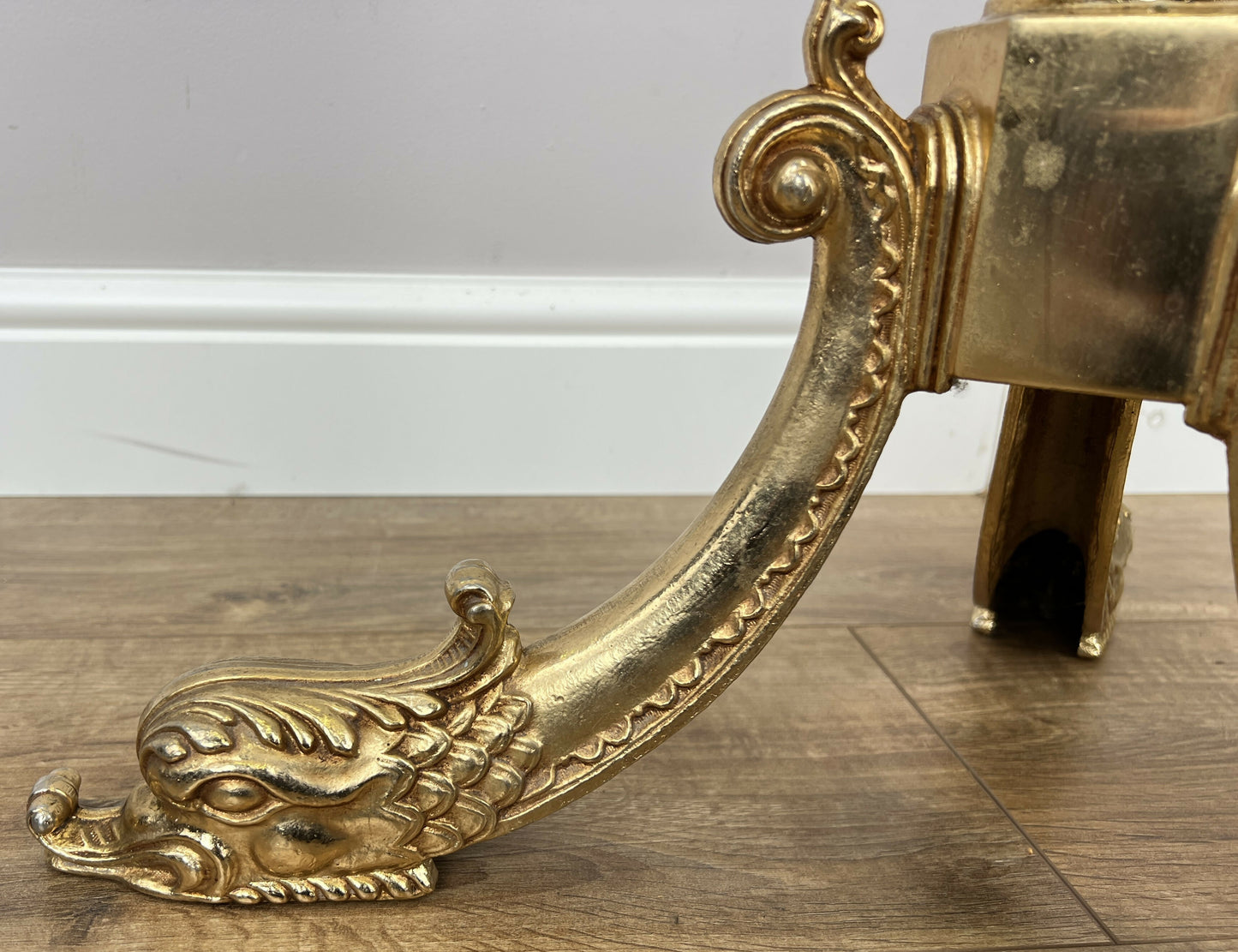 Standing Coat Hanger Vintage French Style Brass Ornate Coat Rack LOT 6453