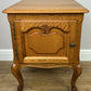 Bedside Table Vintage French Louis Style Oak Nightstand Carved Cabinet LOT 6305