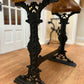Cast Iron and Oak Hall Occasional Table