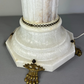 Pedestal Lamp Vintage French Style Alabaster Brass Lighting LOT 5087