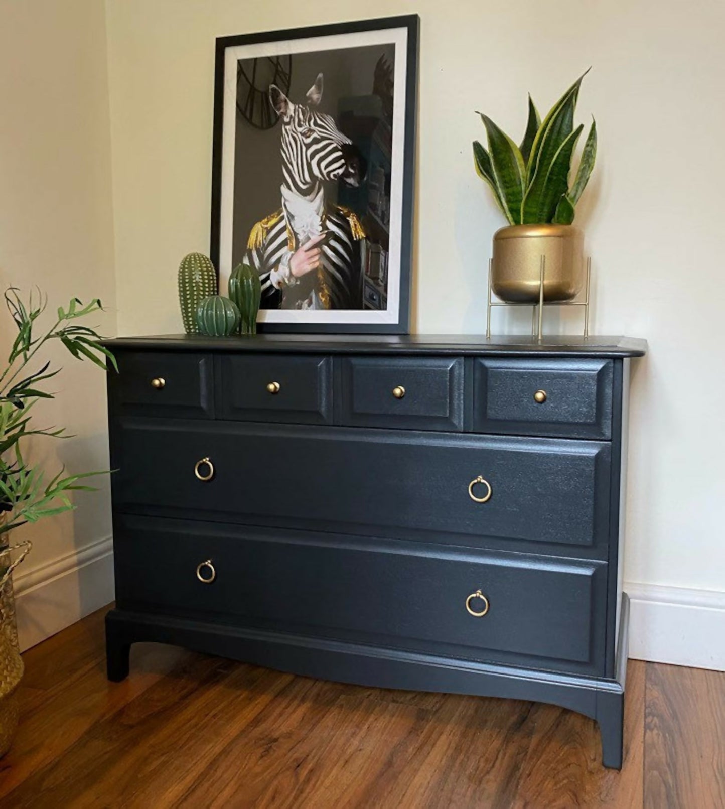 available for commission # Stag minstrel chest of drawers / vintage / custom / hand painted / bedroom furniture / retro