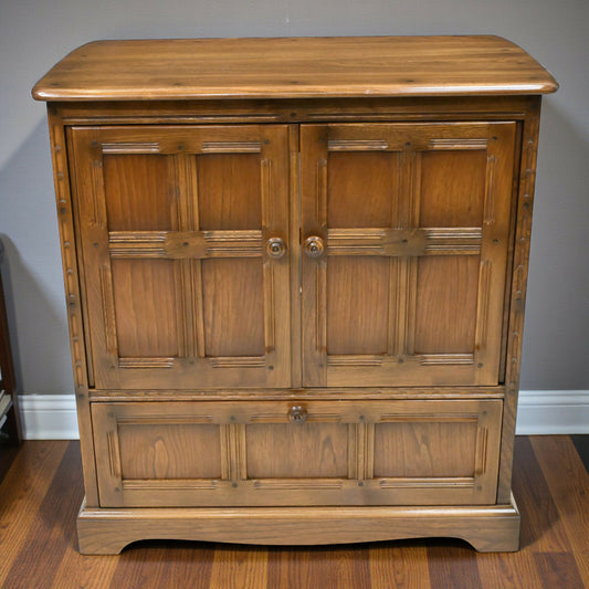 Ercol Mural TV Video Cabinet Golden Dawn Hideaway Doors Model 839 FREE Delivery