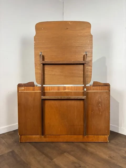 Vintage Art Deco Walnut Wilkin Dressing Table