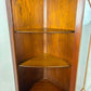 Reproduction Walnut Glazed Corner Display Cabinet