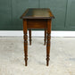 Victorian Mahogany Console Side Table with Leather Top & End Drawer