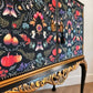 Drinks Cocktail Cabinet Ornate Vintage Home Bar | Velvet, Black, Copper, Florals
