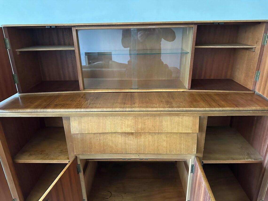 Mid Century Teak High Sideboard Nathan Vintage Highboard