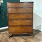 Vintage Walnut Five Drawer Chest9