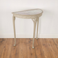 Vintage Demi-Lune Table | Decoupage Floral Console | French Style Hallway Table | Upcycled Furniture