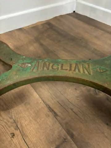 Vintage ‘Anglian’ Cast Iron Mangle With Pine Rollers