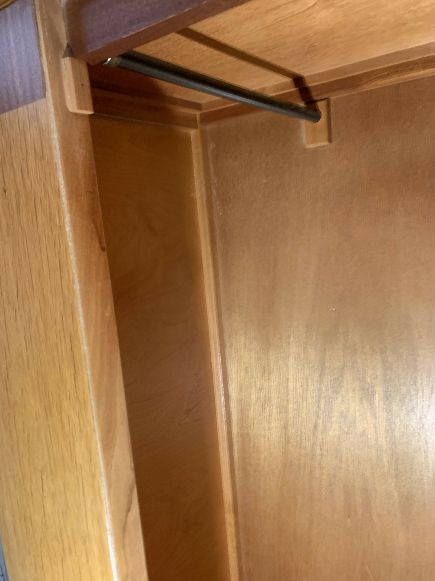 Lebus Vintage Single Door Wardrobe – Mid Century Teak Cabinet – 1950s/60s